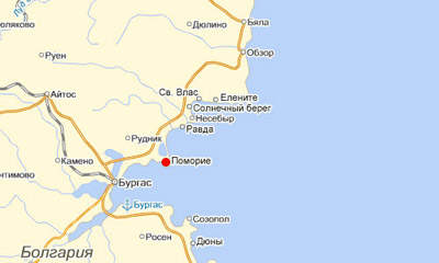 Поморие  Болгария на карте